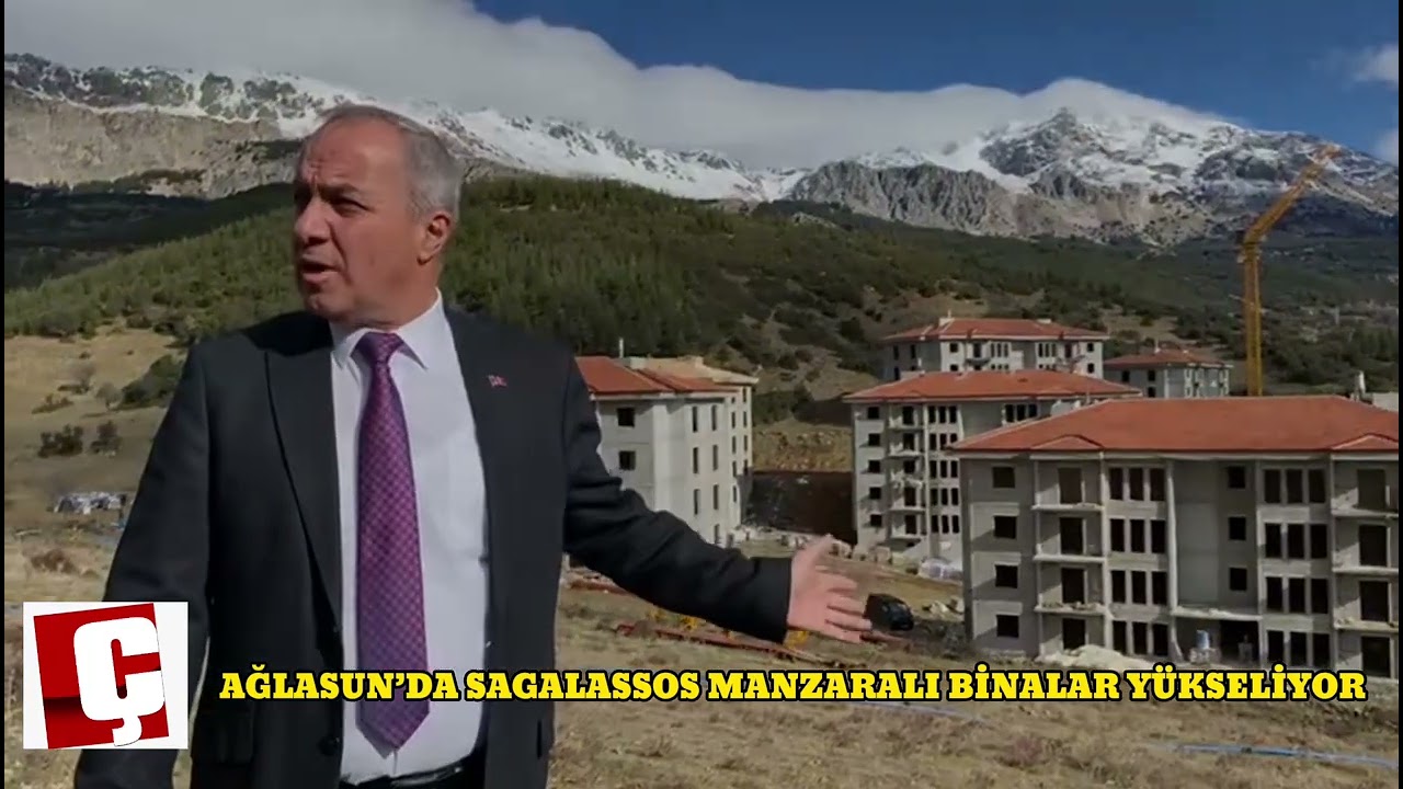 AĞLASUN’DA SAGALASSOS MANZARALI BİNALAR YÜKSELİYOR