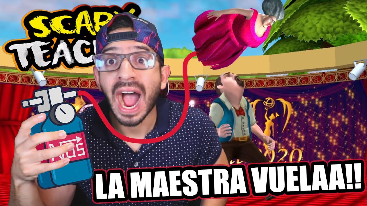 MI MAESTRA LOCA VUELA COMO GLOBO | Scary Teacher 3D Capitulo 16 | Juegos Luky