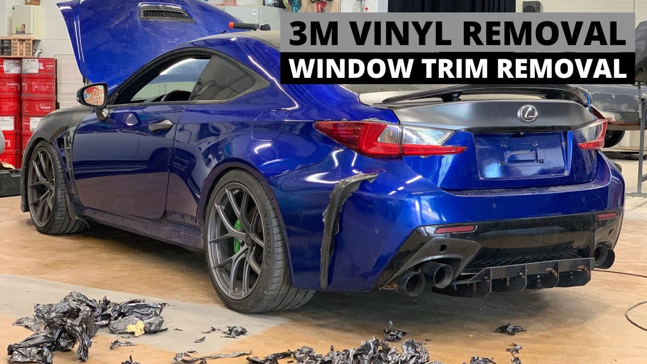 3M Vinyl Wrap Protected Paint From Nurburgring Crash | How To Remove Lexus RCF Window Trim Removal
