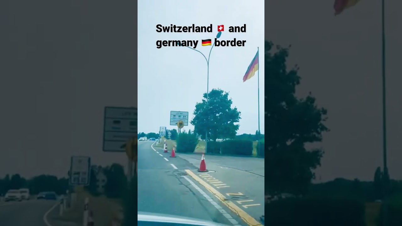 The border between switzerland and germany! 🇨🇭🇨🇭🇩🇪🇩🇪 #border #germany #swiss #drive
