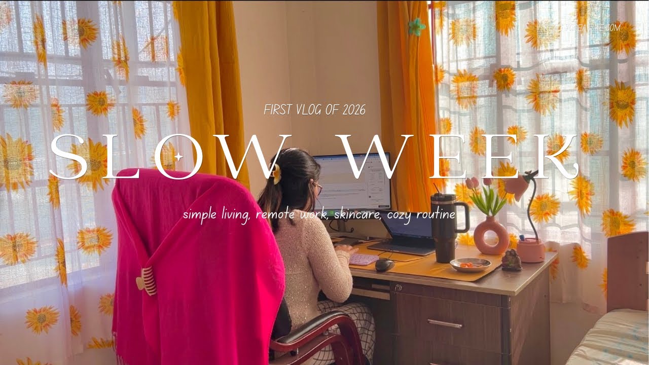 a cozy start to 2026🌱 simple living| skincare| cozy routine| wfh| no talking