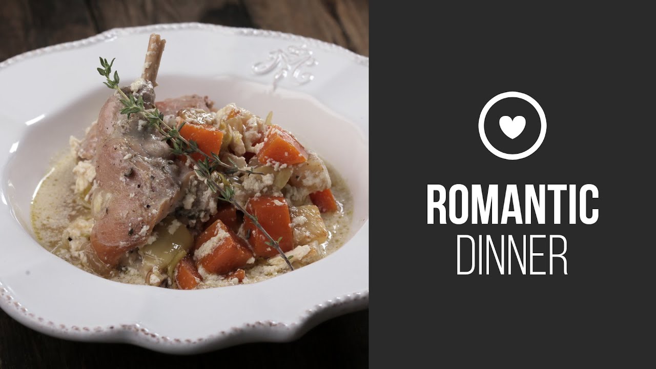 Rabbit In Cream Sauce With Vegetables || Around the World: Romantic Dinner || Gastrolab