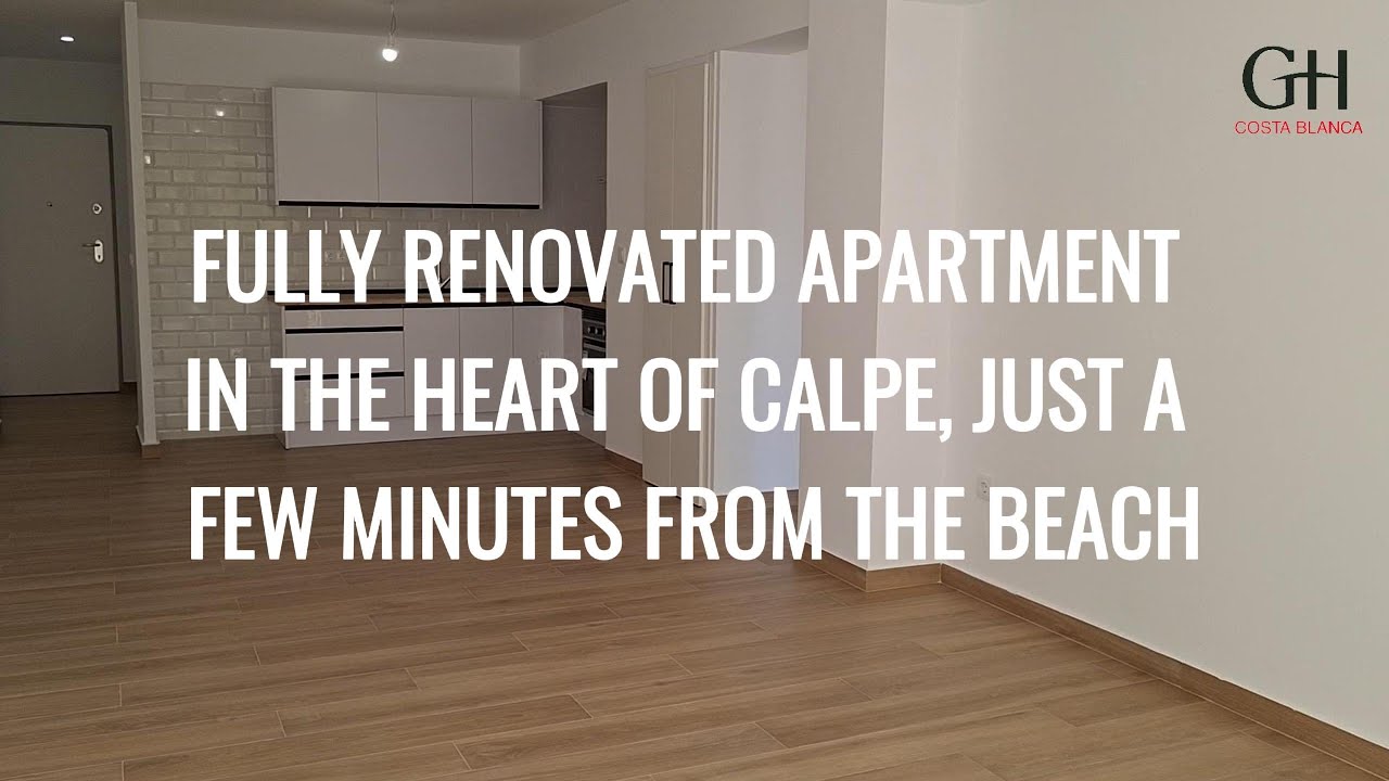 FULLY RENOVATED APARTMENT IN THE HEART OF CALPE, JUST A FEW MINUTES FROM THE BEACH