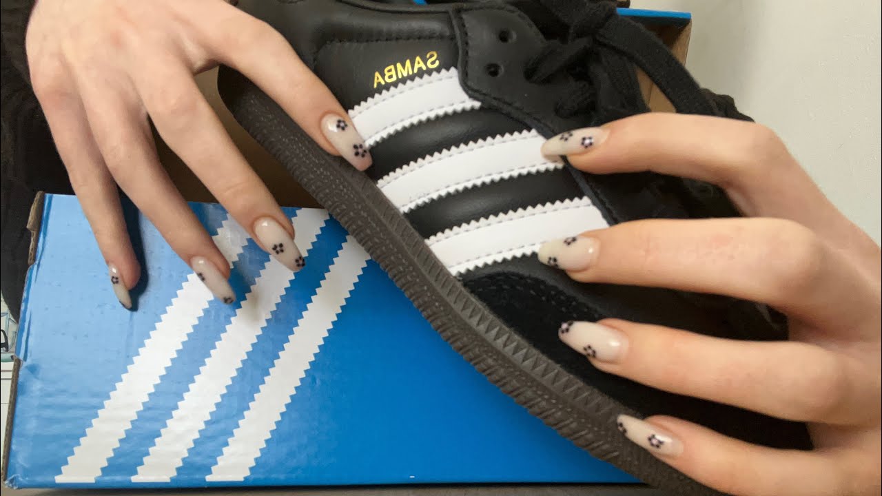 Lofi adidas samba unboxing asmr tapping and scratching | no talking no mouth sounds | Candie ASMR