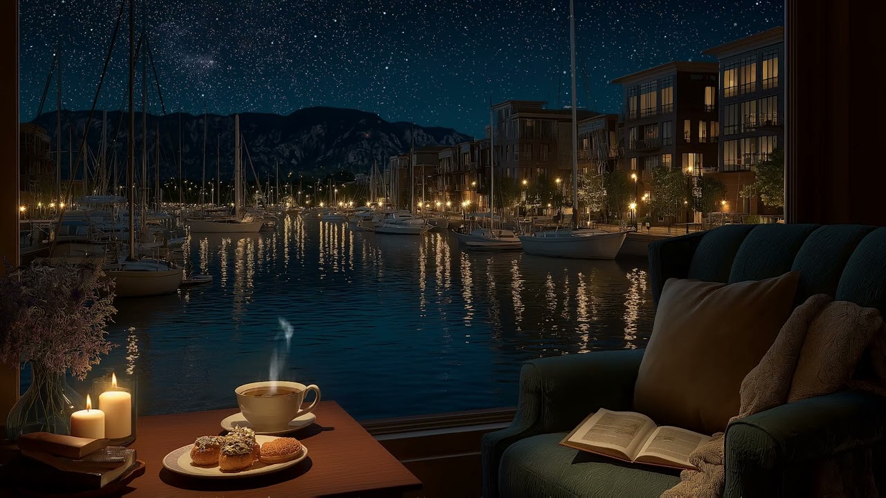 Soft Nightfall — gentle evening rain, warm window glow and a calm, dreamy night mood