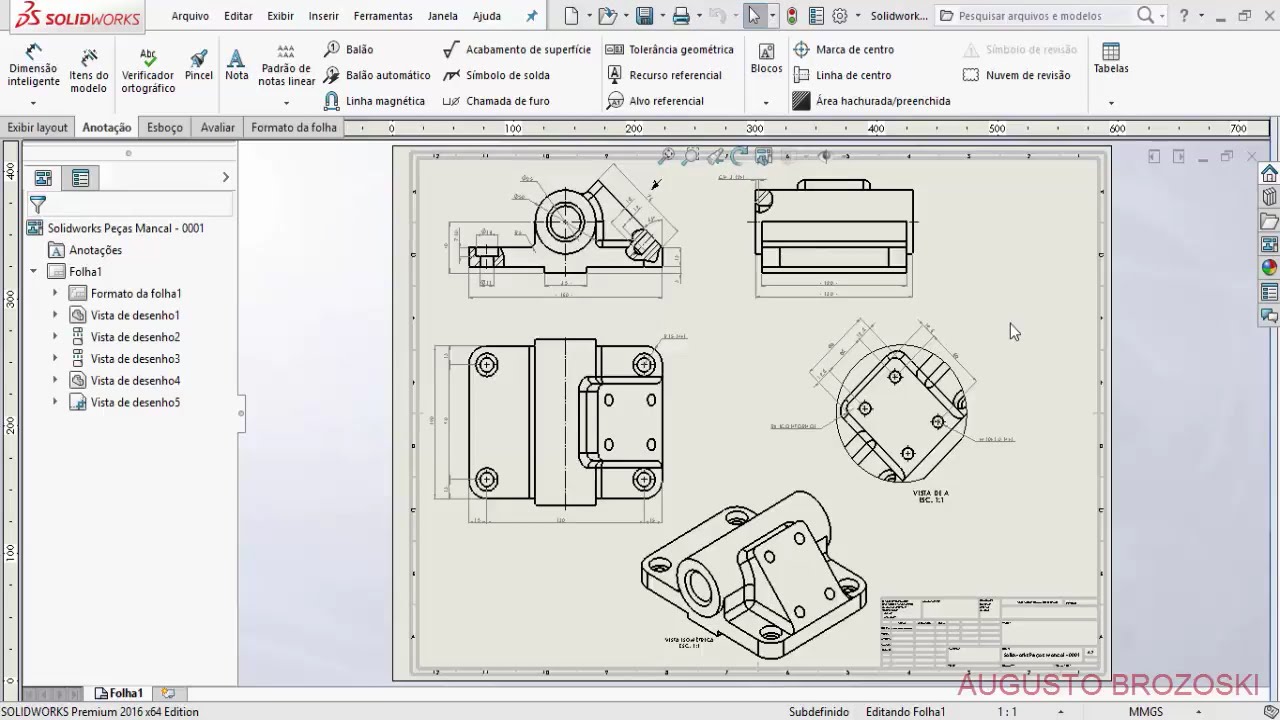 Solidworks Drawing Detail Mancal 0001