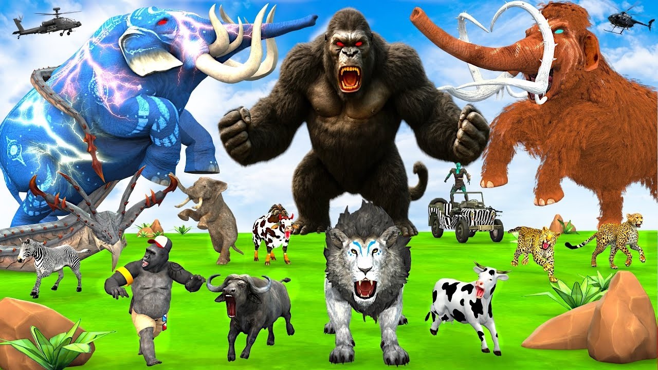 Incredible Animals Race vs Dinosaurs vs Prehistoric Mammals Speed Race Run: Who Will Win?ARBS #2026