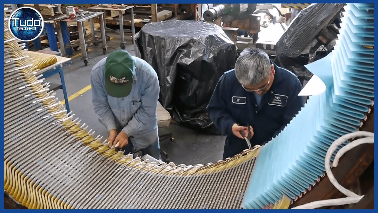 Incrível Processo de Montagem de Grandes Motores Elétricos. Reconstrução e Rebobinamento - Tudo Tech