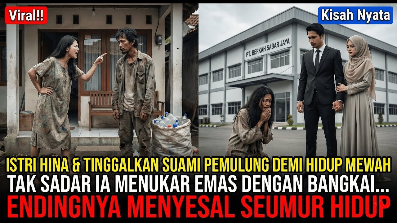 VIRAL‼️ Istri Hina Dan Tinggalkan Suami Pemulung Demi Hidup Mewah, Endingnya Menyesal Seumur Hidup