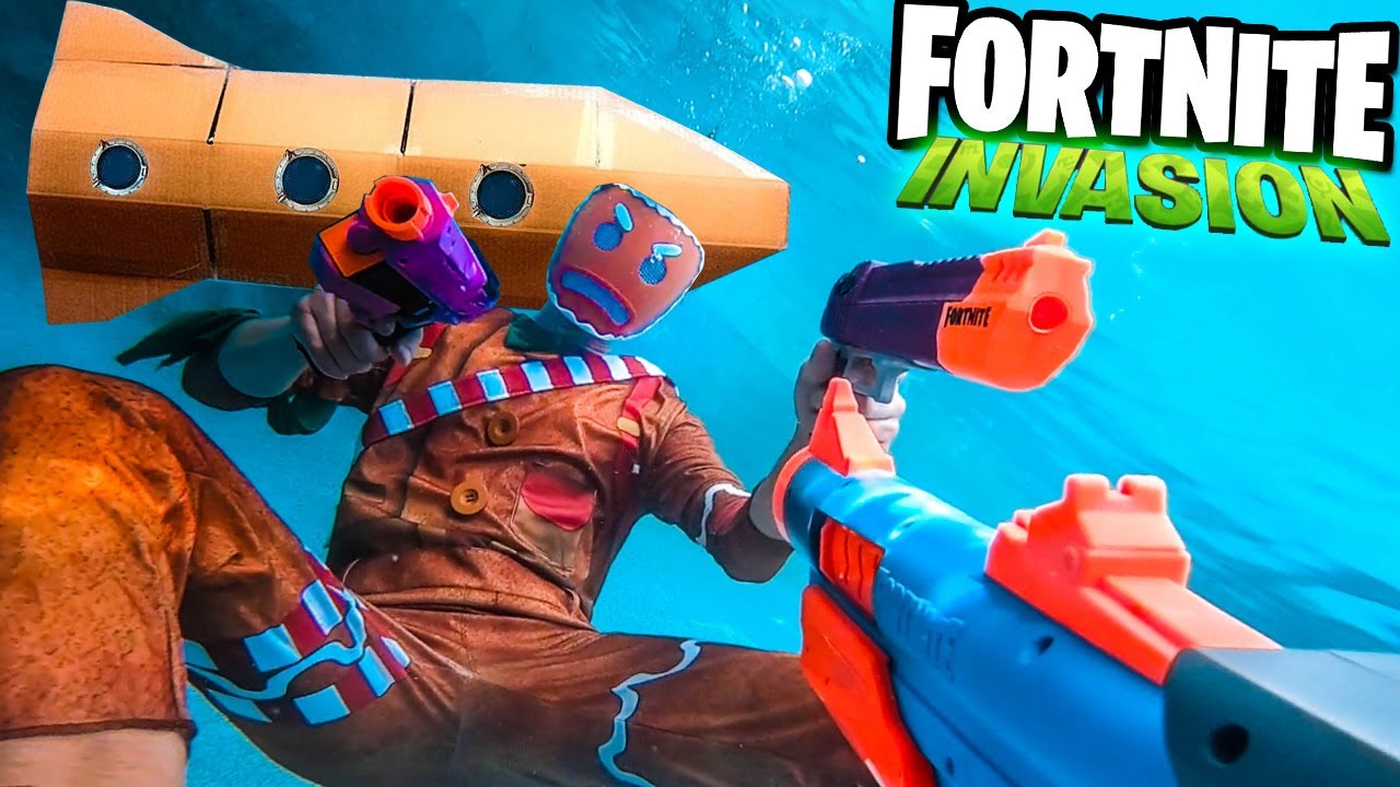 FORTNITE BATTLE ROYAL IRL - Fortnite Season 7 Underwater Box Fort