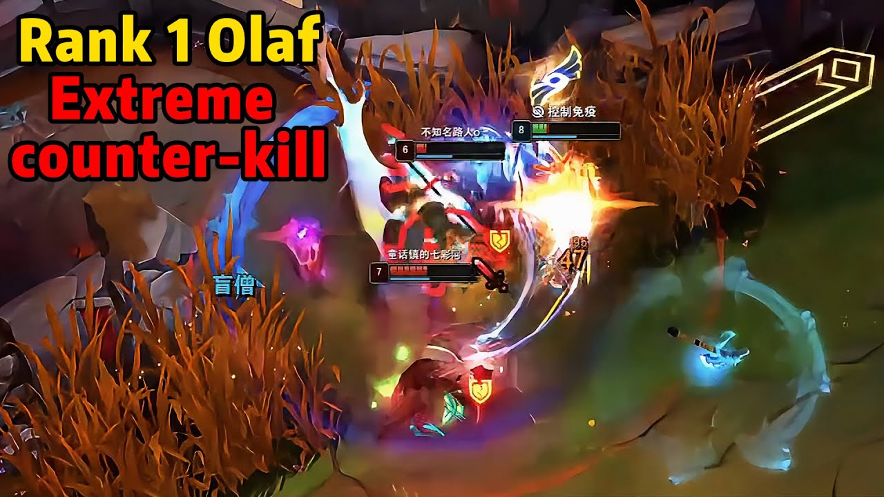 RanK 1 Olaf：Extreme counter-kill!(vs Jayce)#lol #英雄聯盟 #英雄联盟 #olaf