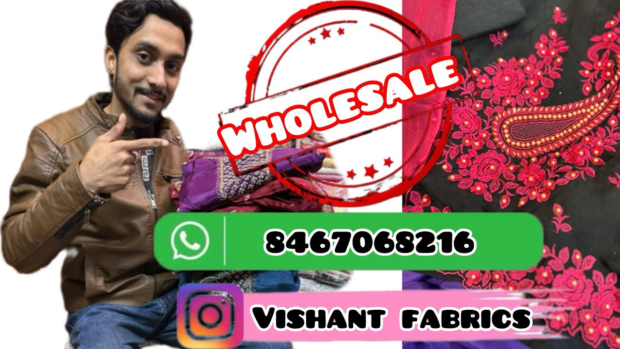 2026 के धमाके धार हैवी बुटीक सूट्स हैंडवर्क दुप्पटा लेने देने वाले सूट Vishantfabrics 8467068216