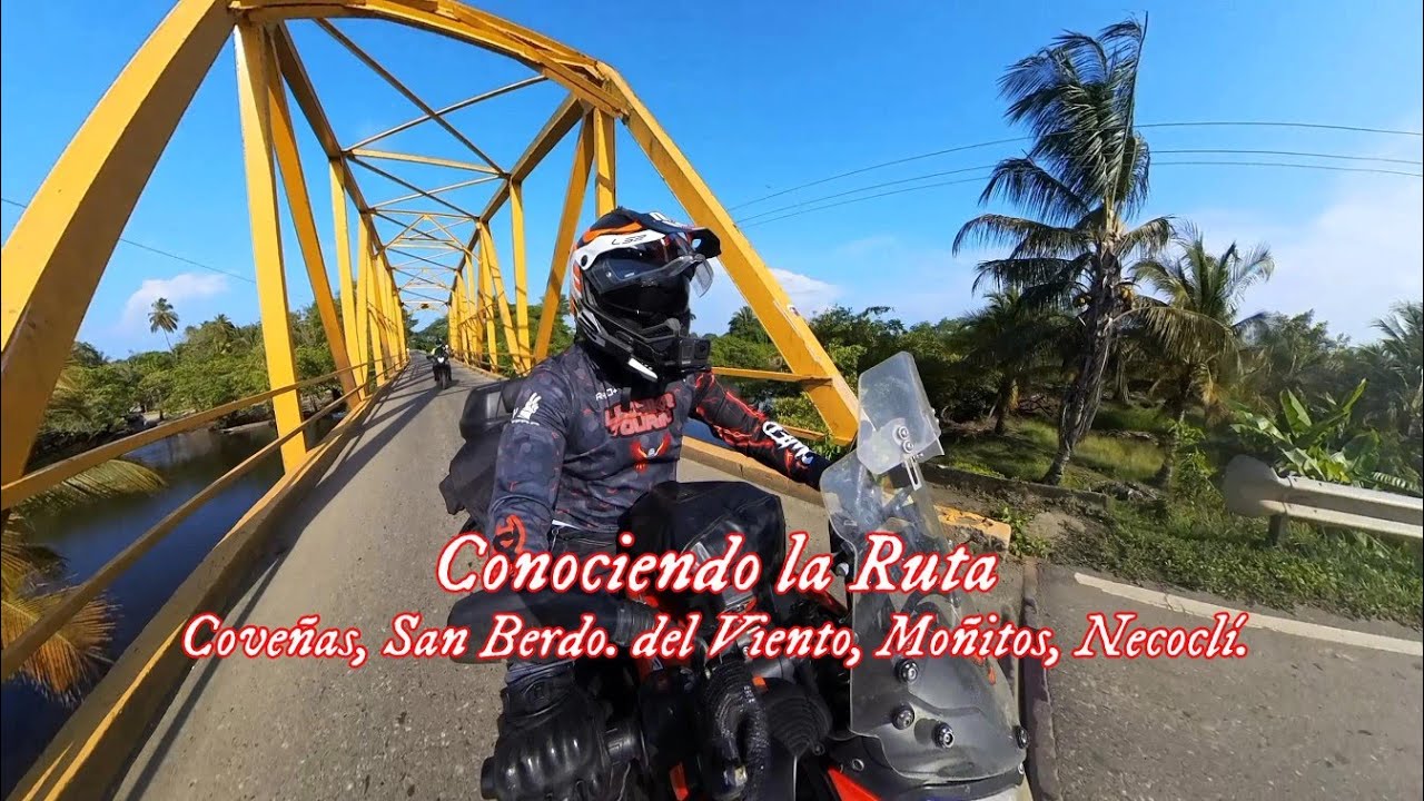 👆👆👆 Coveñas p4 🌅San Bernardo del Viento 🌊Moñitos Muelle🌉 Moto Viaje🏍