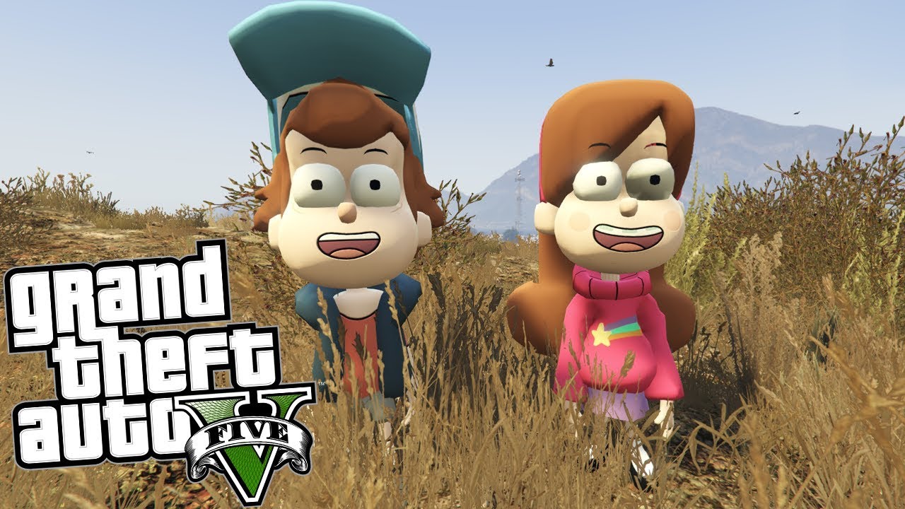 GTA 5 Mods - GRAVITY FALLS MOD w/ DIPPER & MABEL (GTA 5 PC Mods Gameplay)