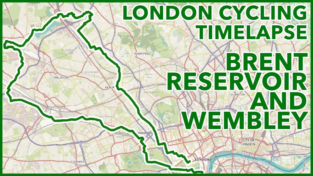 Brent Reservoir and Wembley - London Cycling Timelapse
