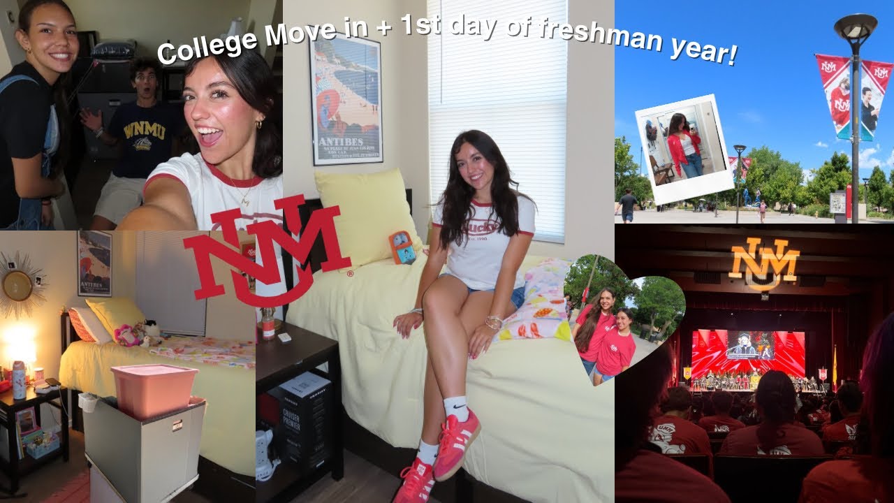 College move in + 1st day of freshman year ! ❤️🐺📦🗒️￼
