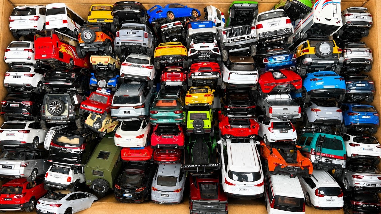 Huge Collection of Model Cars Inside the Box - SUVs, Sedans, Sports Cars, Pickup Trucks & More