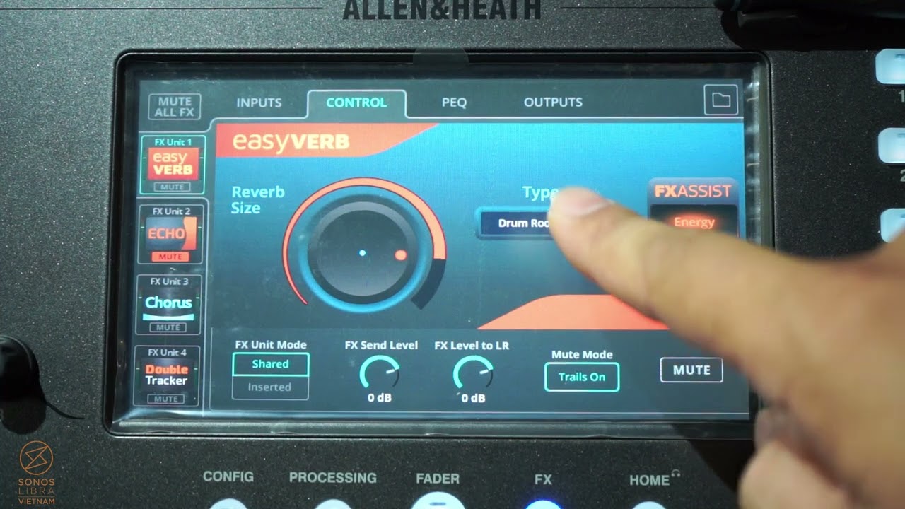 Hướng Dẫn Sử Dụng Mixer kỹ thuật số Allen&Heath CQ Series. Phần 5 Hướng dẫn chọn hiệu ứng FX