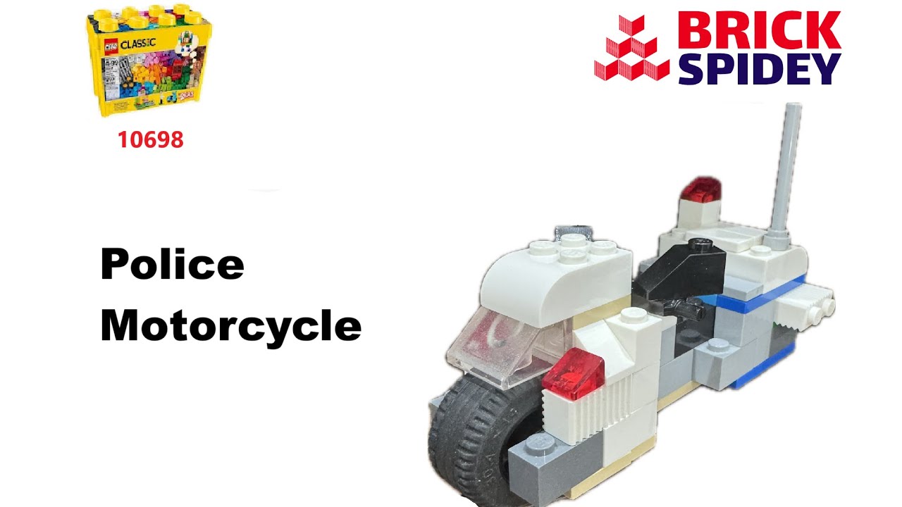 Lego 10698 How to build a Police Motorcycle 경찰 오토바이 using Lego Classic 10698