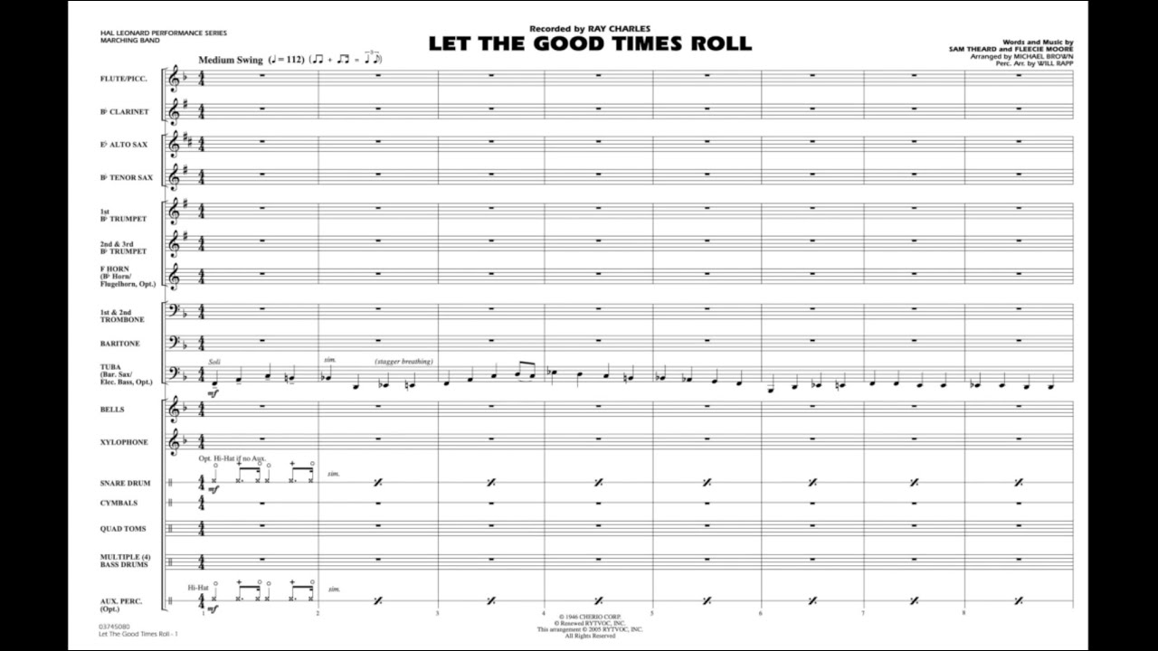 Let the Good Times Roll arranged by Michael Brown