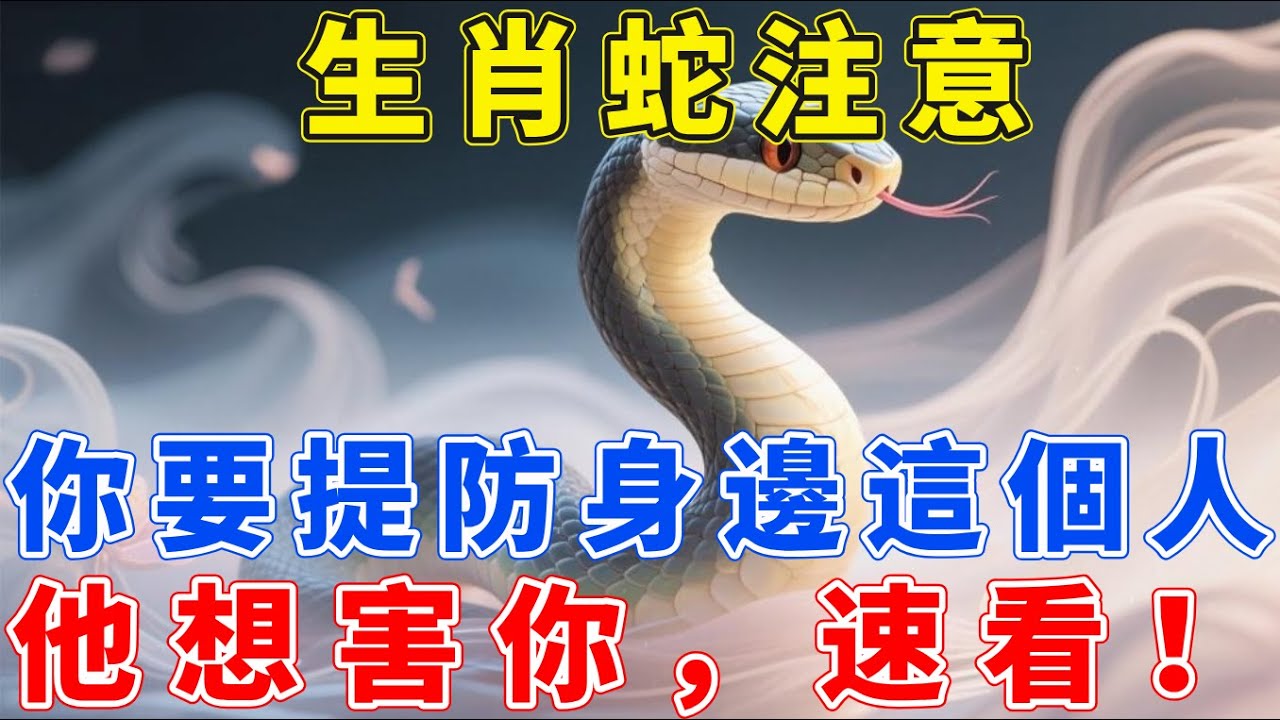 生肖蛇注意！你要提防身邊這個人，他想害你，速看！【生肖梵音】#生肖 #命理 #運勢 #屬相 #風水