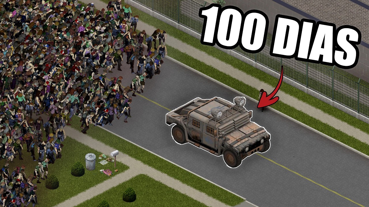 Sobrevivi por 100 Dias em um Carro no Project Zomboid!!