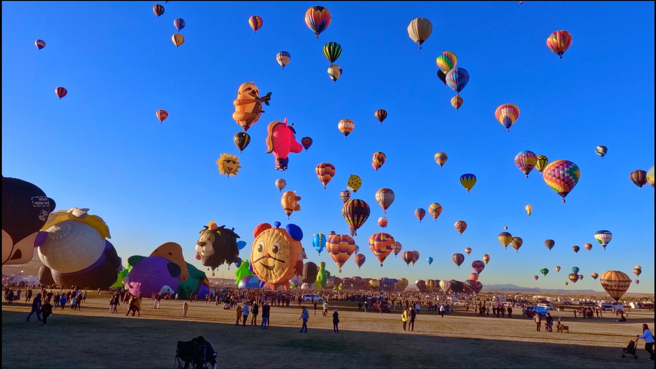 Epic Timelapse Mass Ascension and More at Albuquerque Balloon Fiesta 2024-2019 4k