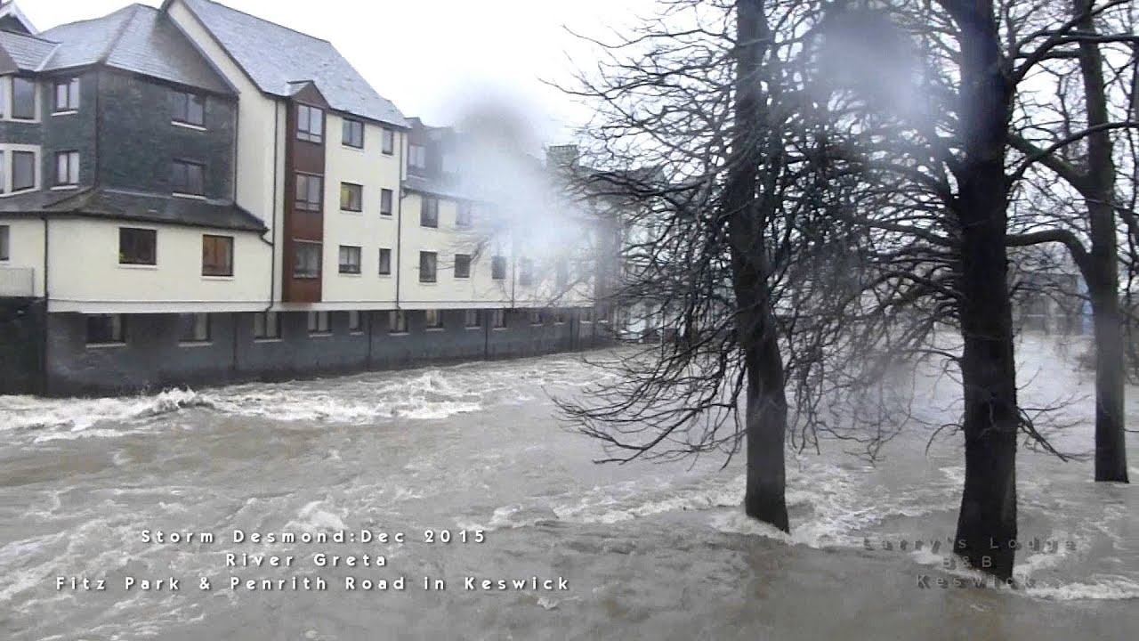Storm Desmond: Fitz Park Keswick ~ River Greta, Part 2