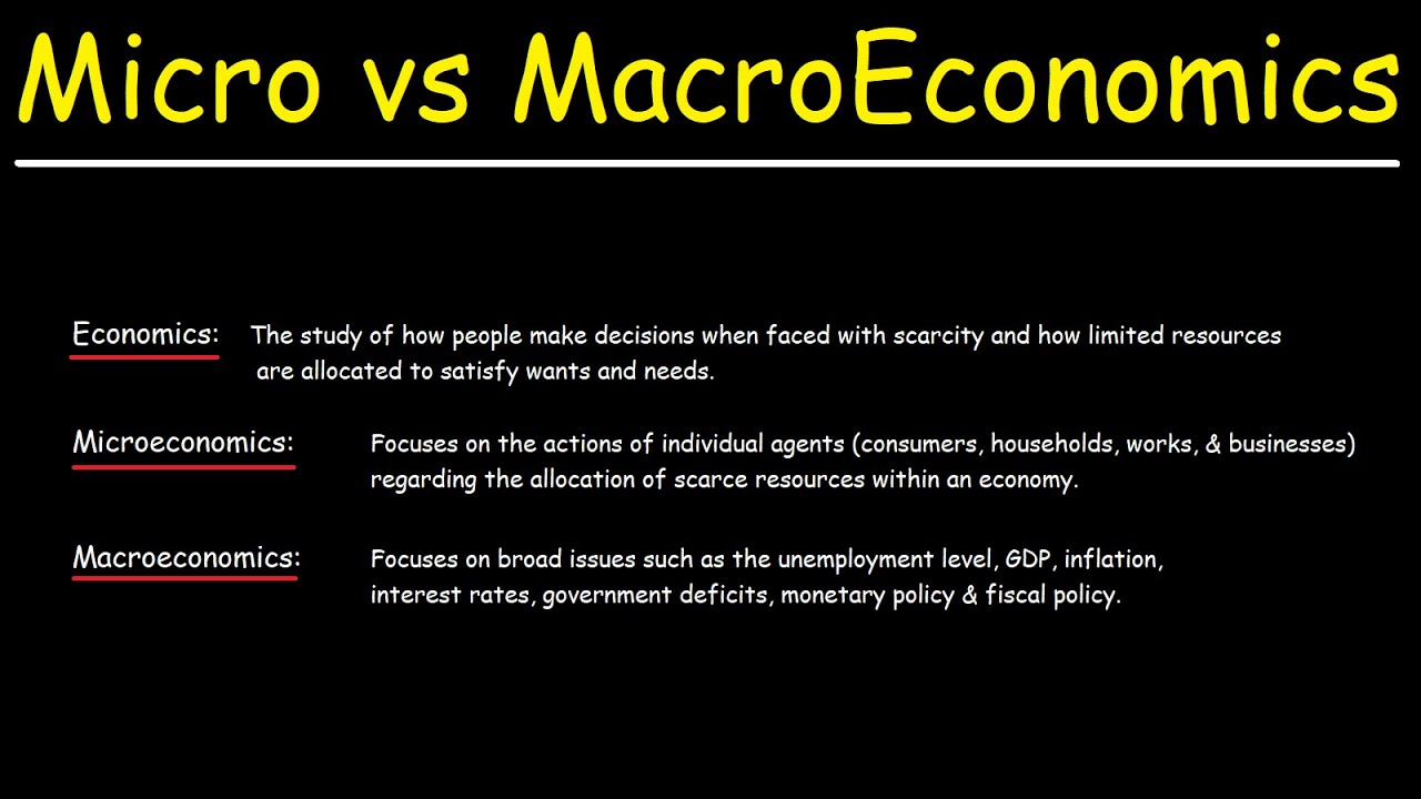 Microeconomics vs Macroeconomics