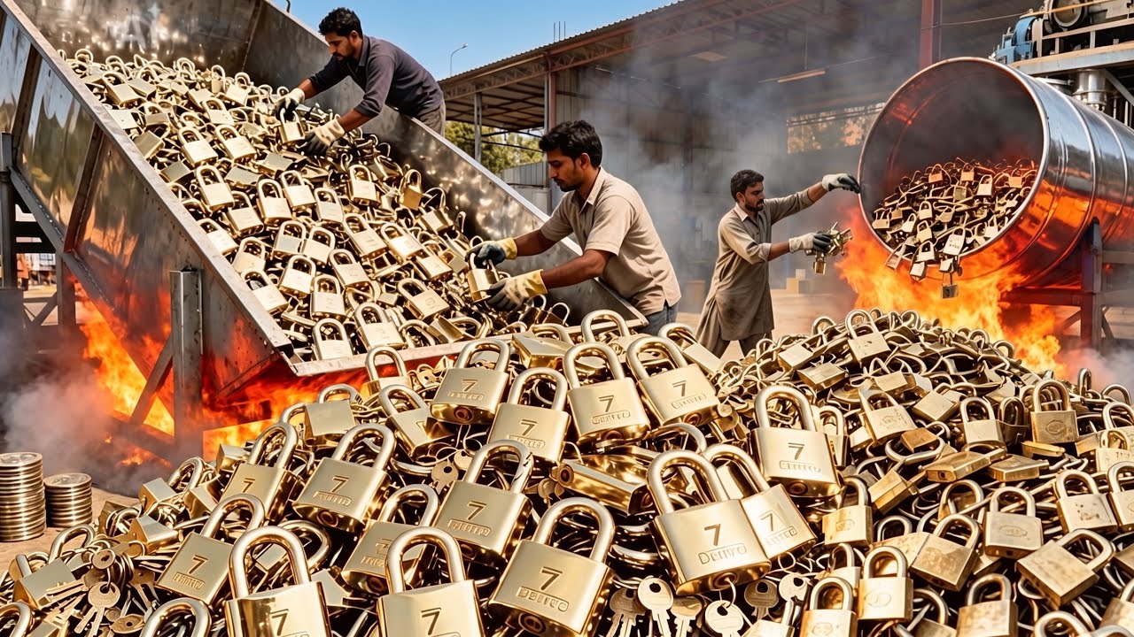 How Traditional Padlocks Are Made | Padlock Making Process from Raw Steel to Finished Lock