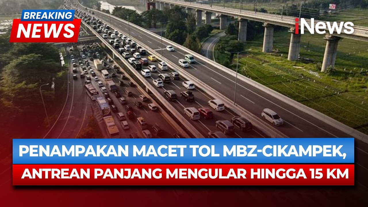 Puncak Mudik Lebaran, Tol MBZ-Cikampek Lumpuh, Antrean Kendaraan Mengular 15 KM!