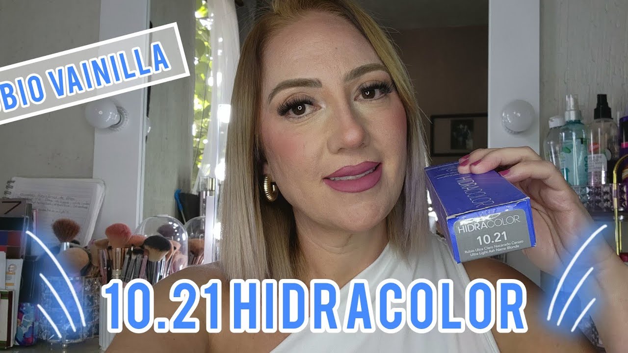 PROBANDO TINTE HIDRACOLOR 10.21 RUBIO VAINILLA/ RUBIO EXTRA CLARO NACARADO CENIZO #tintecabello