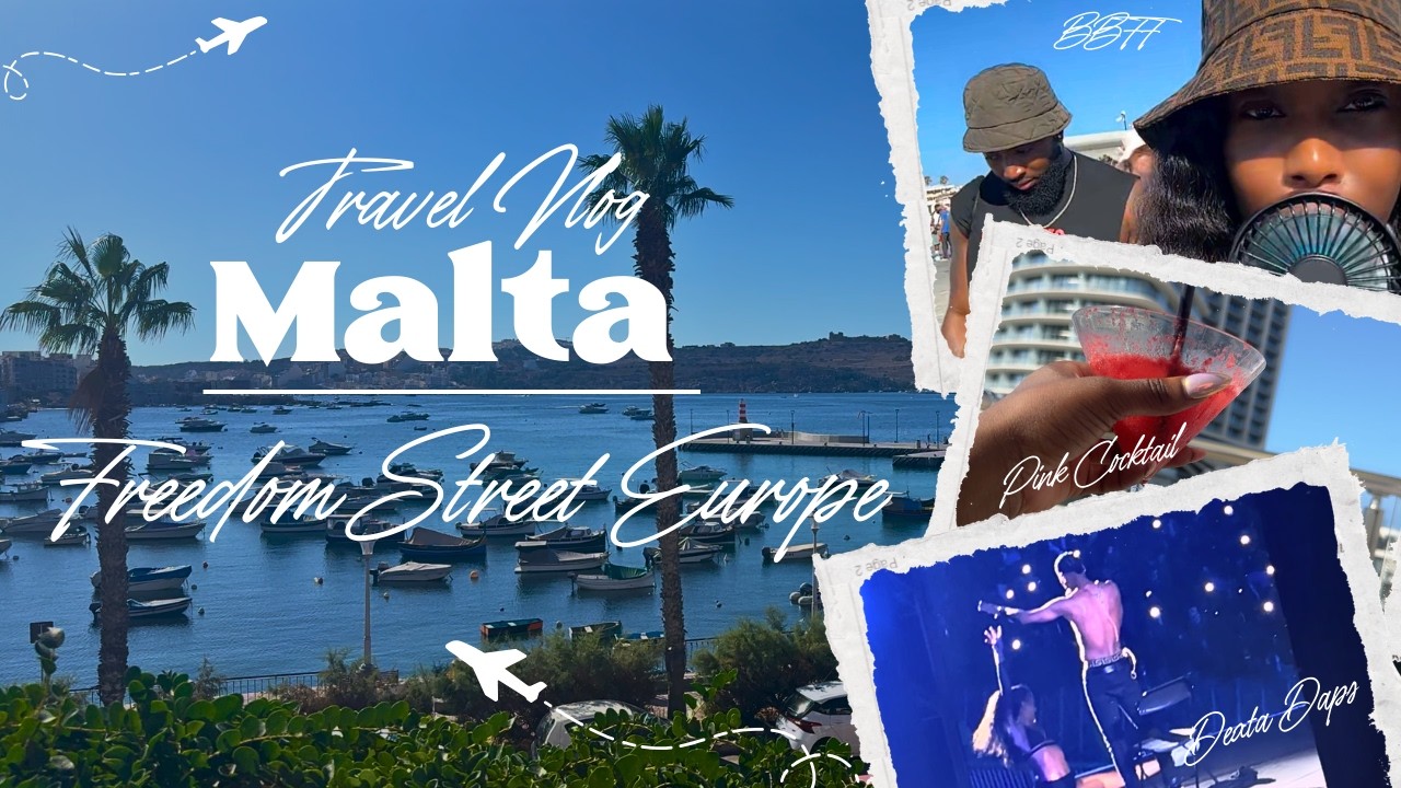 TRAVEL VLOG| I Flew to Malta Alone for Vybz Kartel’s FIRST Concert Back… 🇲🇹 Freedom Street Pt. 1