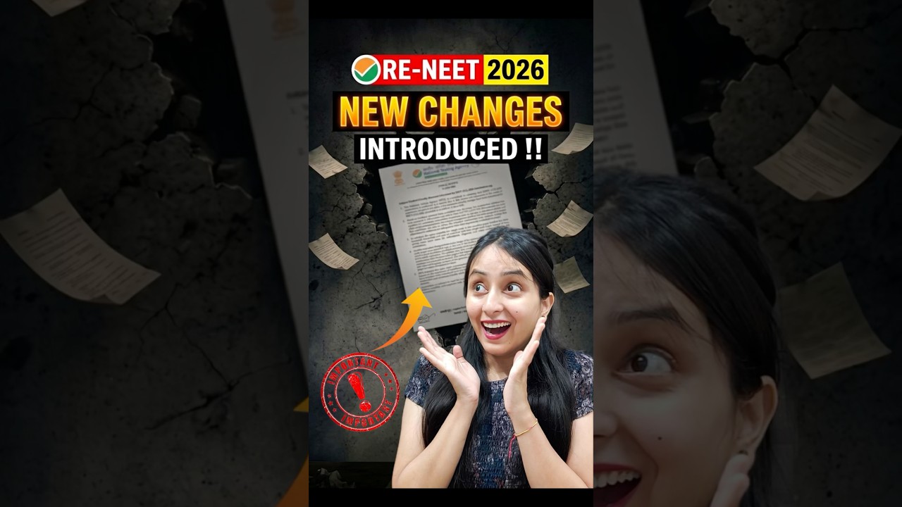 RE-NEET 2026: Major Changes by NTA🔥#neet2026 #reneet2026 #changes #nta #neetexam #important #update