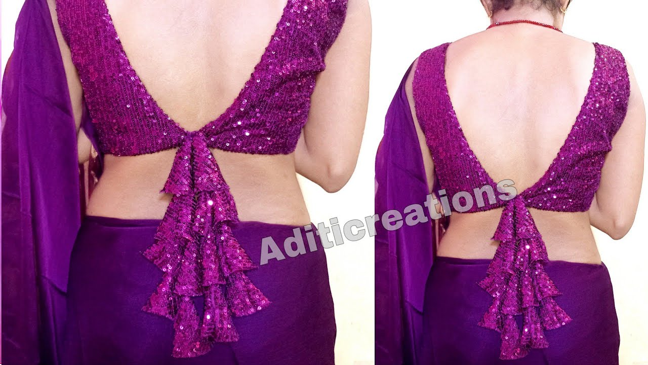 V Neck Party Wear Blouse Design | Party Wear Blouse Design Cutting And Stitching | Party Wear Blouse