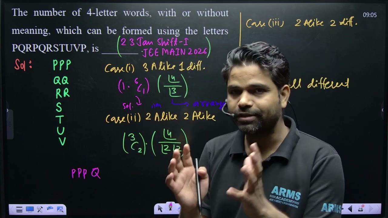 The number of 4-letter words, with or without meaning, which can be formed using the letters