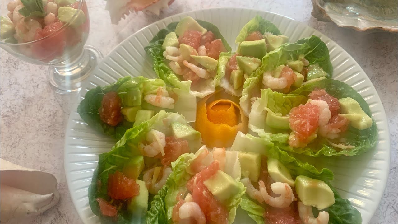 [ASMR] Fresh French grapefruit and avocado salad 🥗 سلطة فرنسية راقية بالليمون الهندي و الافوكادو