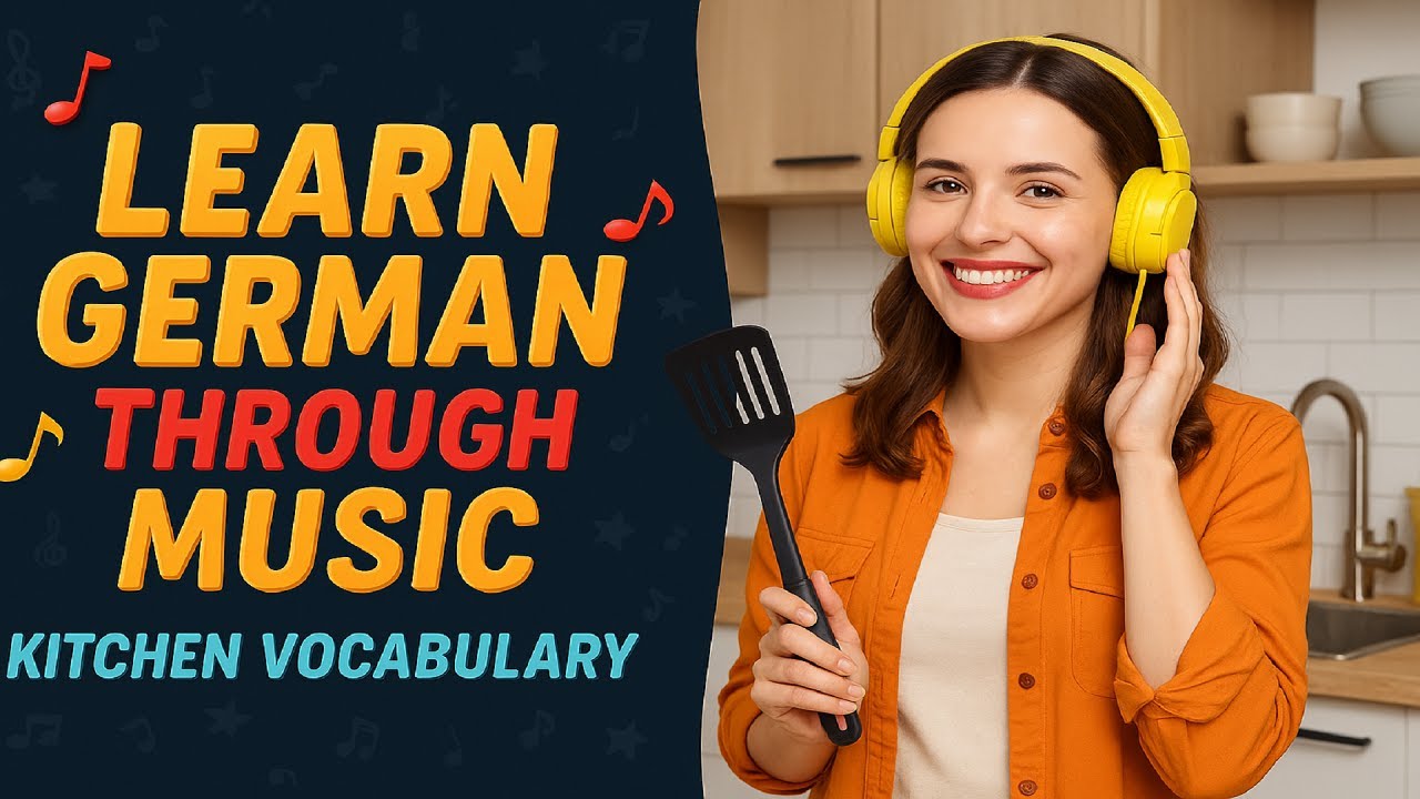 Learn German Through Music with Lyrics | Kitchen Vocabulary | German & English 