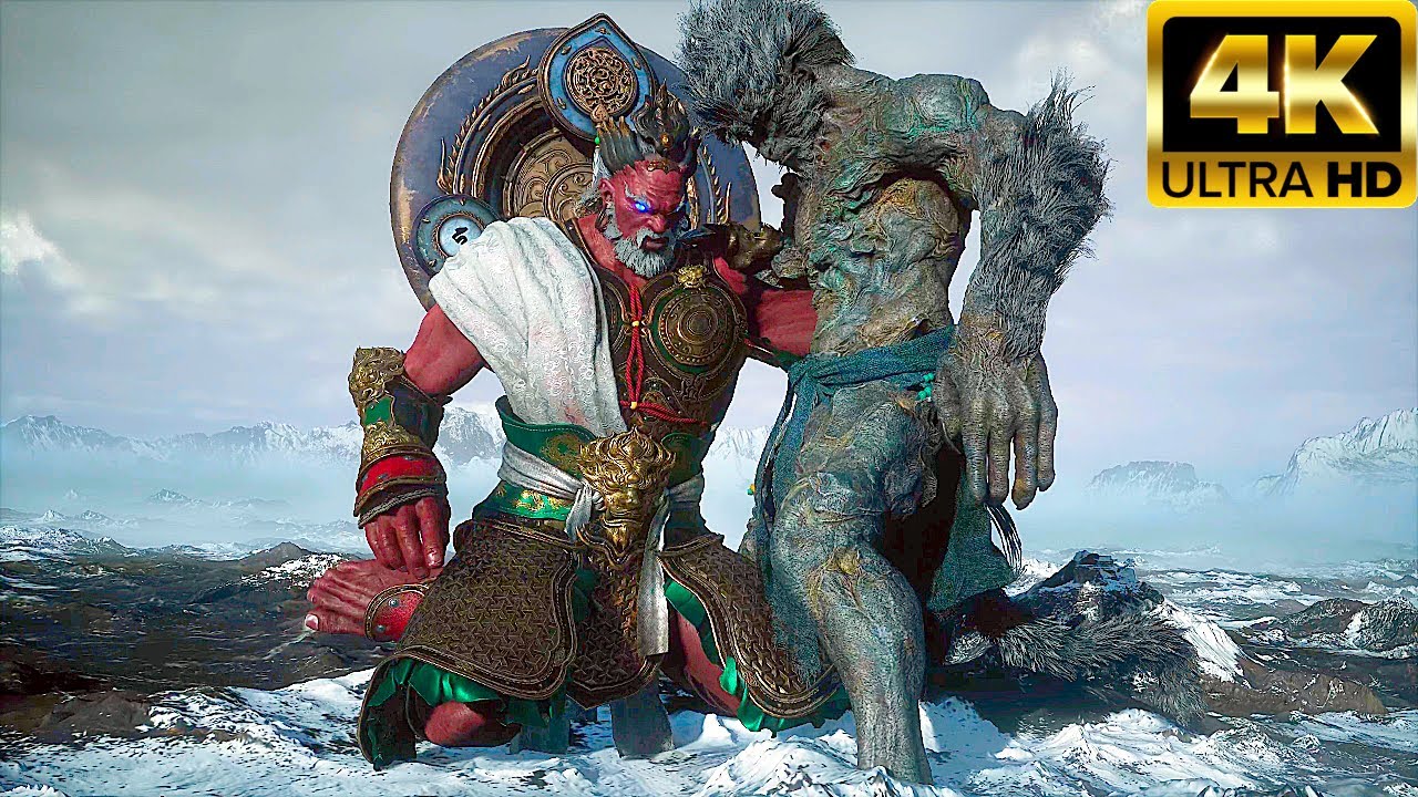 Monkey King Vs Four Heavenly Kings Fight Scene - Black Myth Wukong