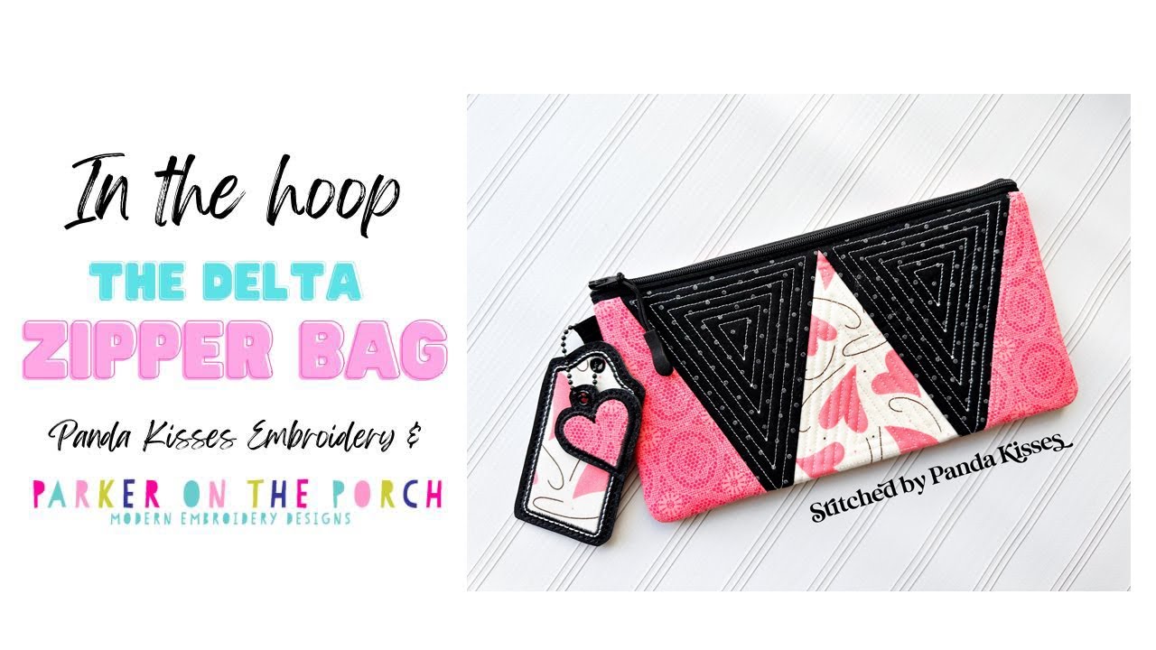 In the Hoop - THE DELTA TOP ZIP ZIPPER BAG