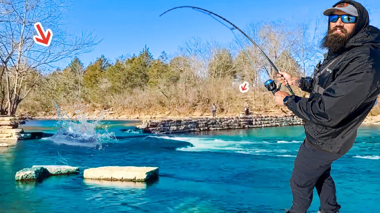 Fishing a RANDOM Spillway FULL OF FISH! (Catch&Cook)