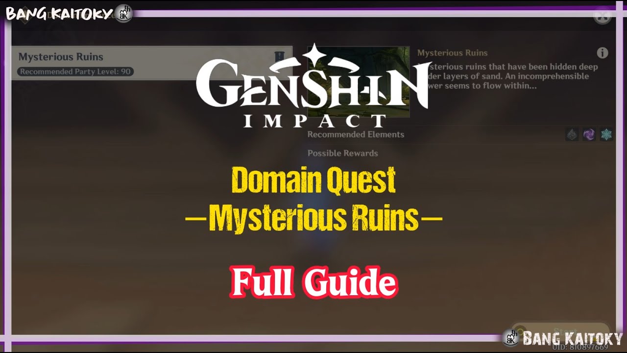 Mysterious Ruins: Domain Archon Quest - Sumeru | Genshin Impact