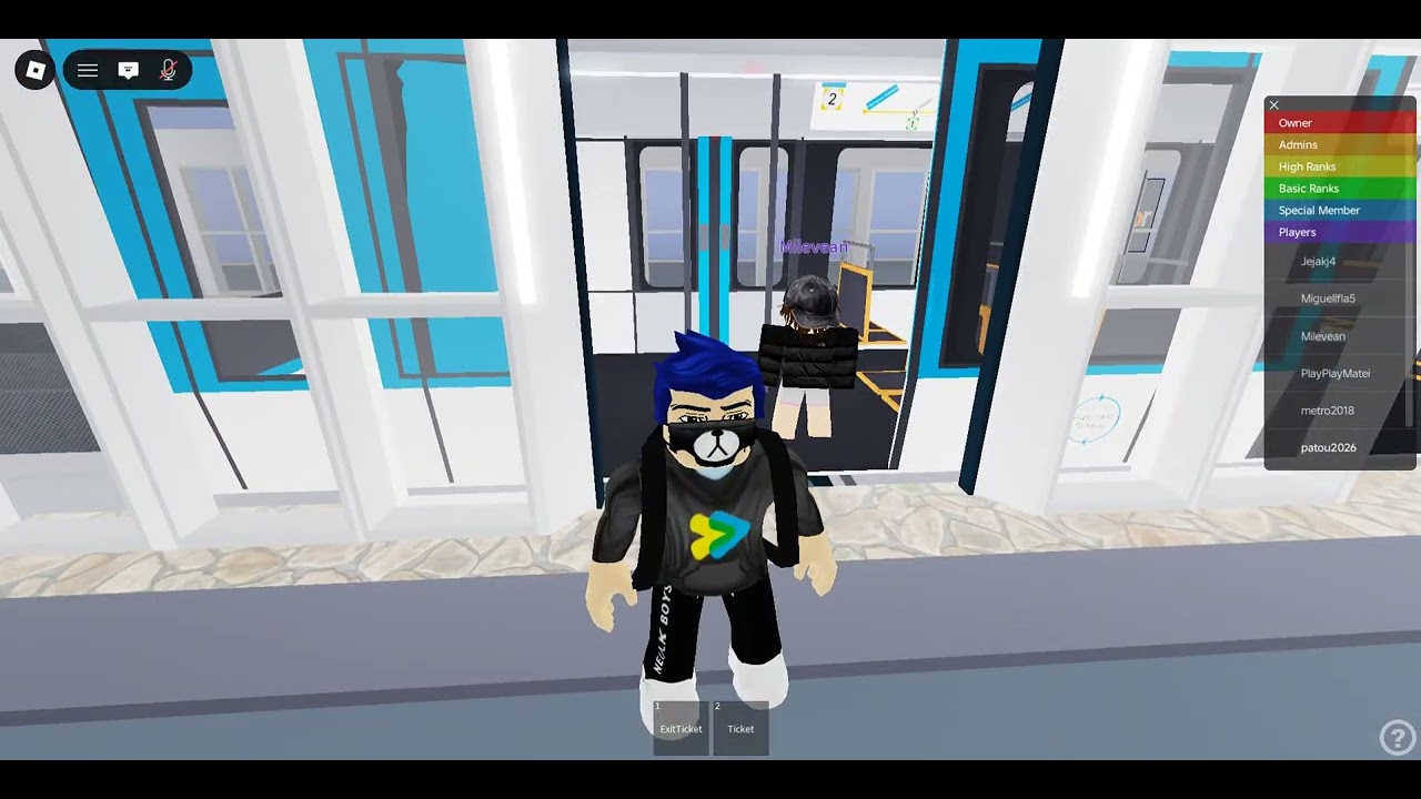 Roblox  Automatic Subway - Line 2 traject de metro  sur la ligne 2 en MF88 1080p 60FPS