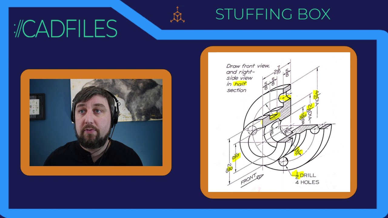AutoCAD: Section View - Stuffing Box
