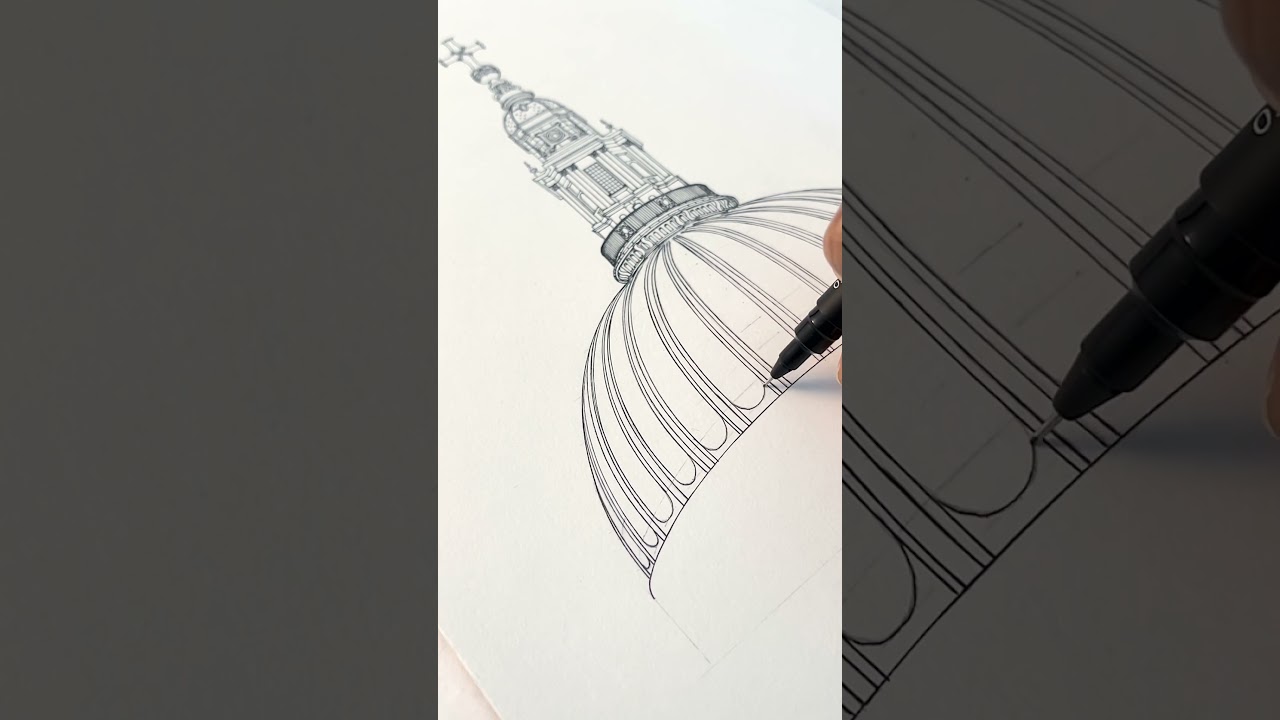 St Paul&rsquo;s Cathedral, London - Preeti Dubey Studio #artist #illustration #shorts