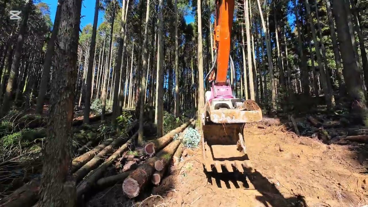 Fun road making in beautiful Miyazaki mountains