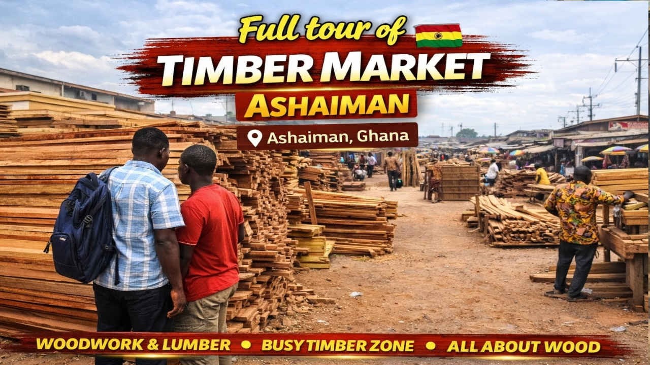 Full Tour of the Timber Market in Ashaiman, Ghana