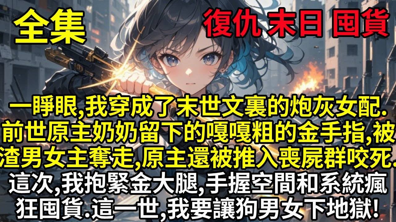 一睜眼,我穿成了末世文裏的炮灰女配,前世原主奶奶留下的嘎嘎粗的金手指,被渣男女主奪走,原主還被推入喪屍群咬死.這次,我抱緊金大腿,手握空間和系統瘋狂囤貨.這一世,我要讓狗男女下地獄!