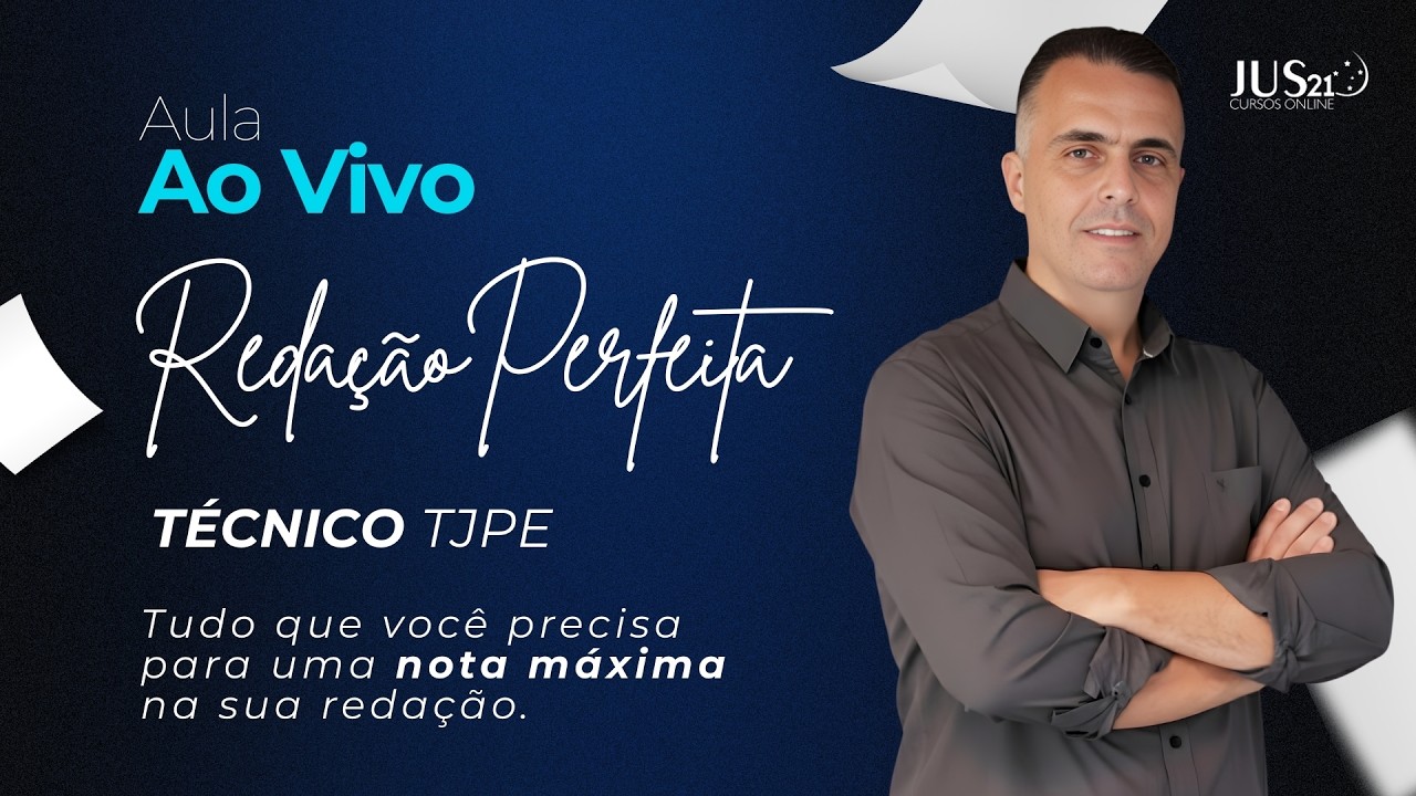 AULA AO VIVO | Redação Perfeita para Técnico TJPE | GEOVANE MORAES