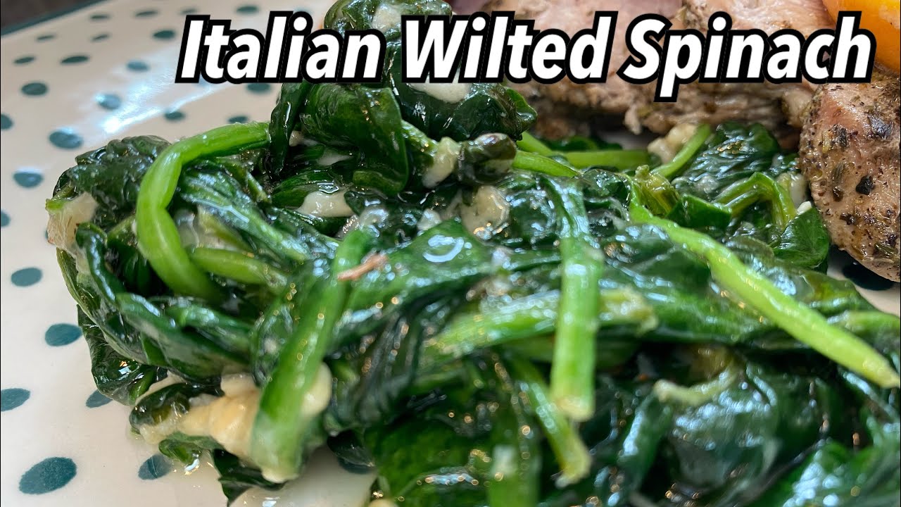 Easy Italian Wilted Spinach Recipe/ Spinach Recipe/ Twisted Mikes